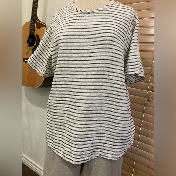 FLAX 100% LINEN Striped Sz S - Picture 4 of 4